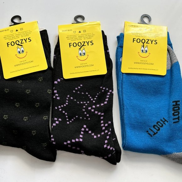 Exquisite Foozys Novelty Socks - Featuring Monkey, Owl, Turtle, Fox, Dog - Picture 3 of 11